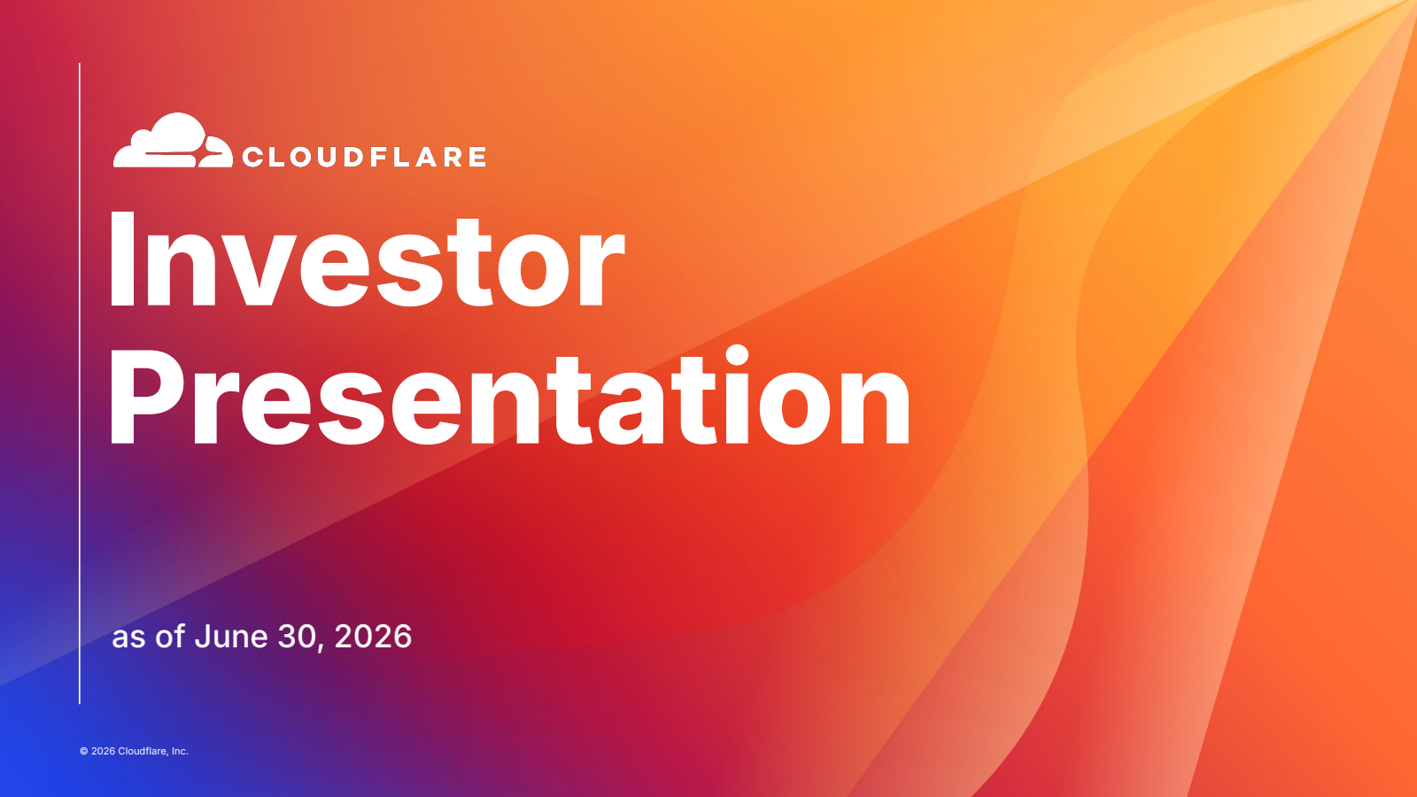 Cloudflare's Q2 2026 Slide Deck