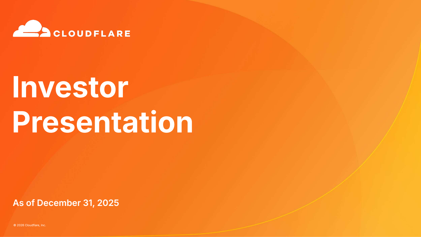 Cloudflare's Q4 2025 Slide Deck