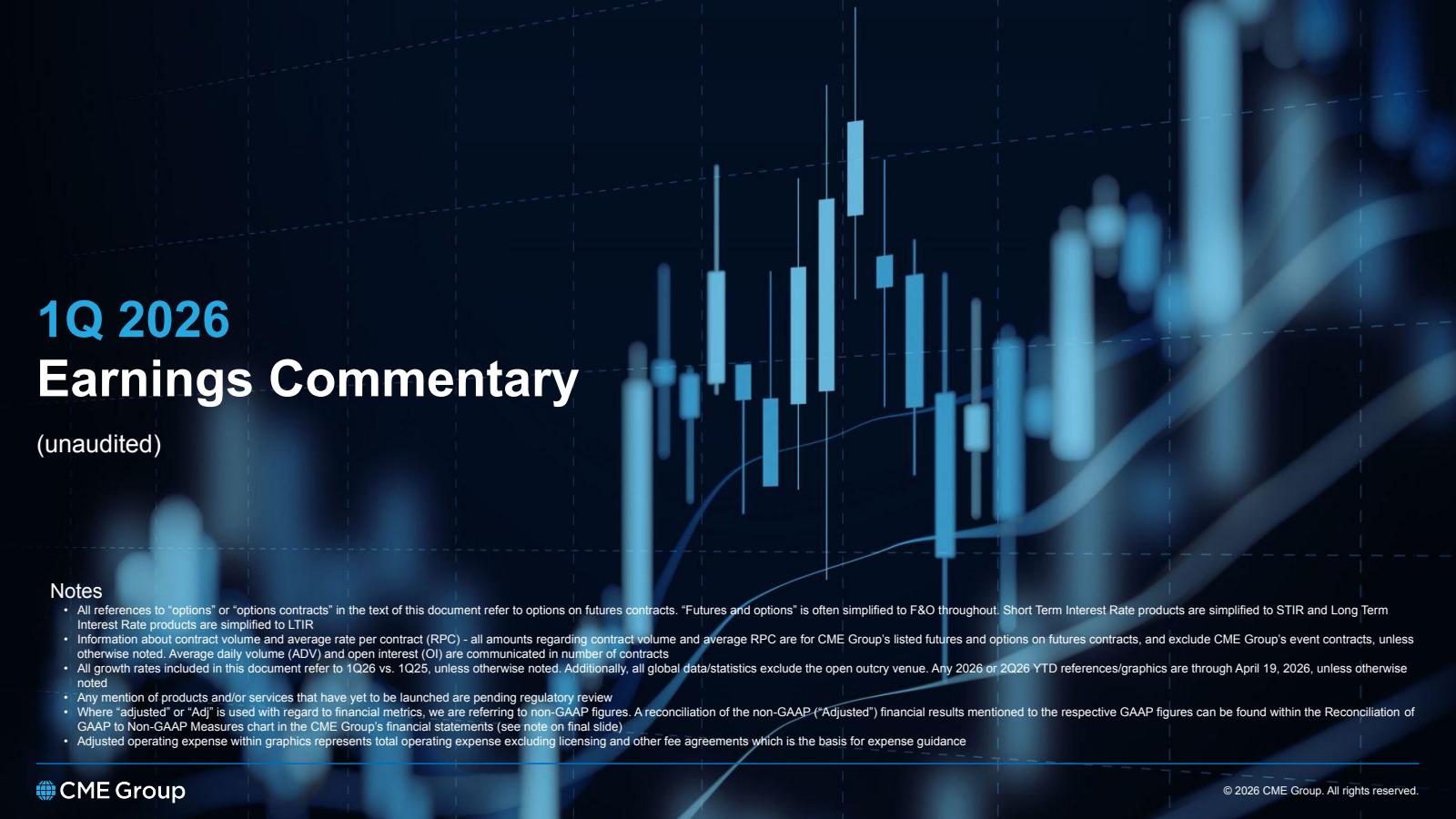 CME Group's Q1 2026 Slide Deck