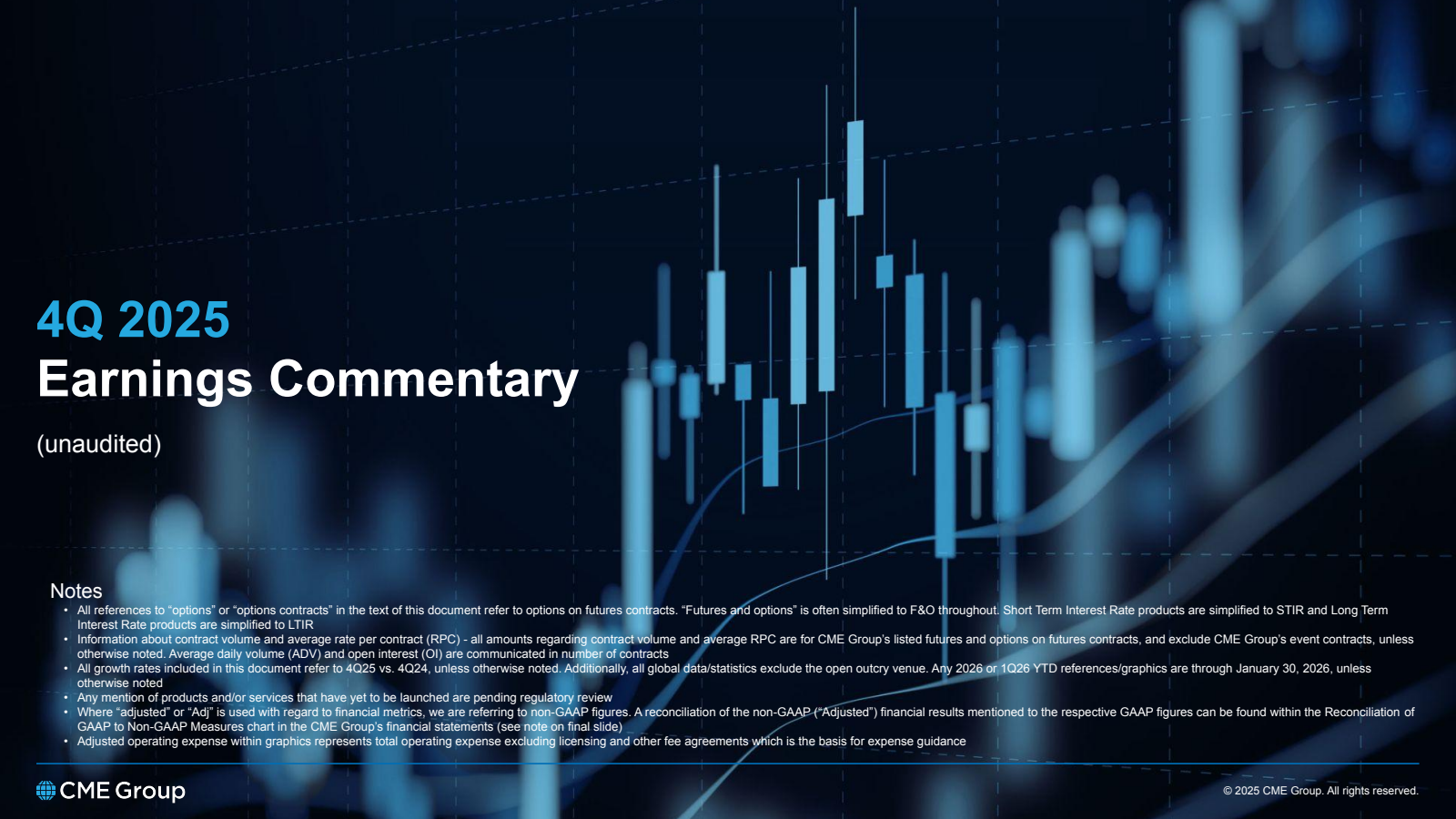 CME Group's Q4 2025 Slide Deck