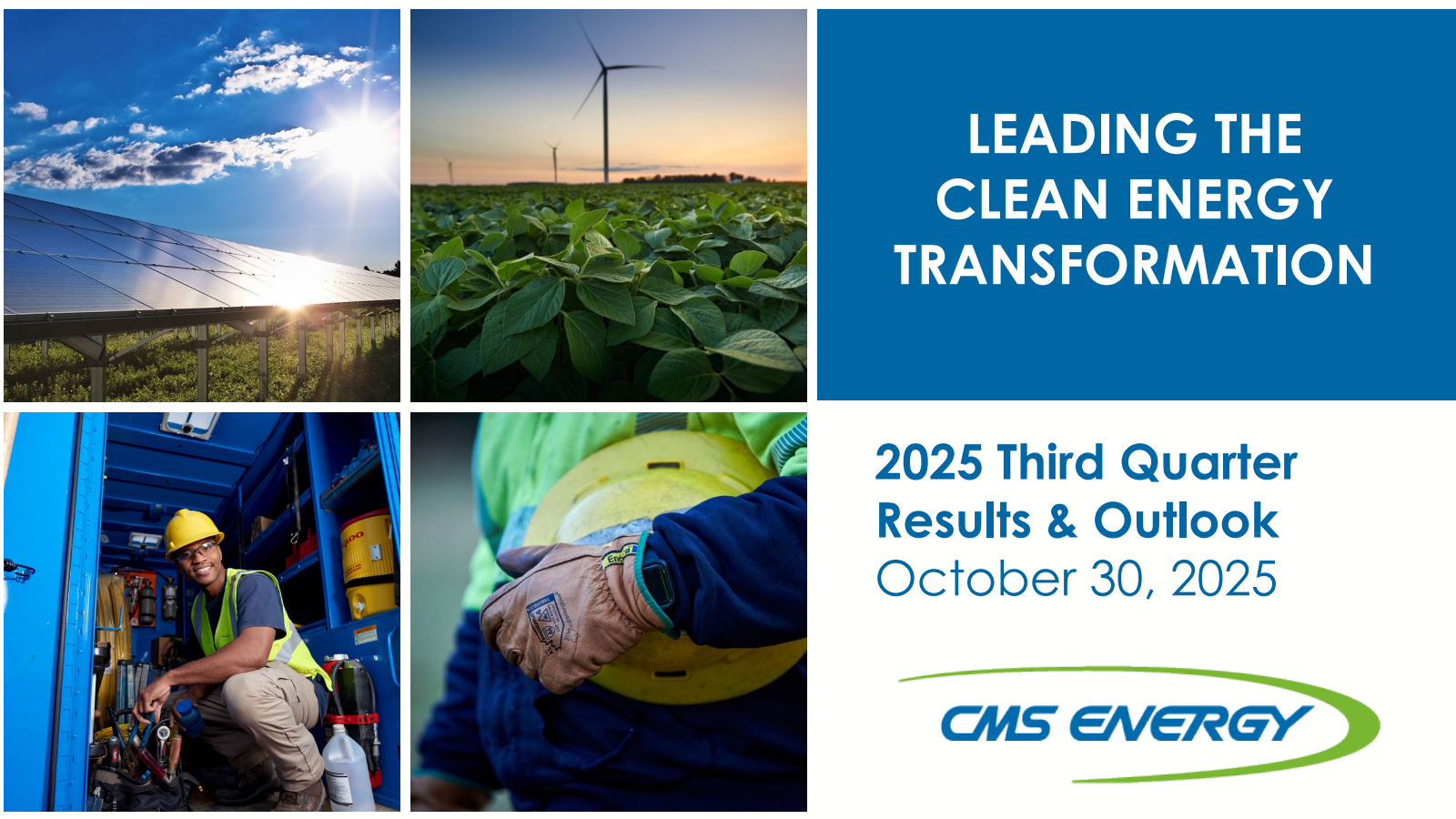 CMS Energy's Q3 2025 Slide Deck