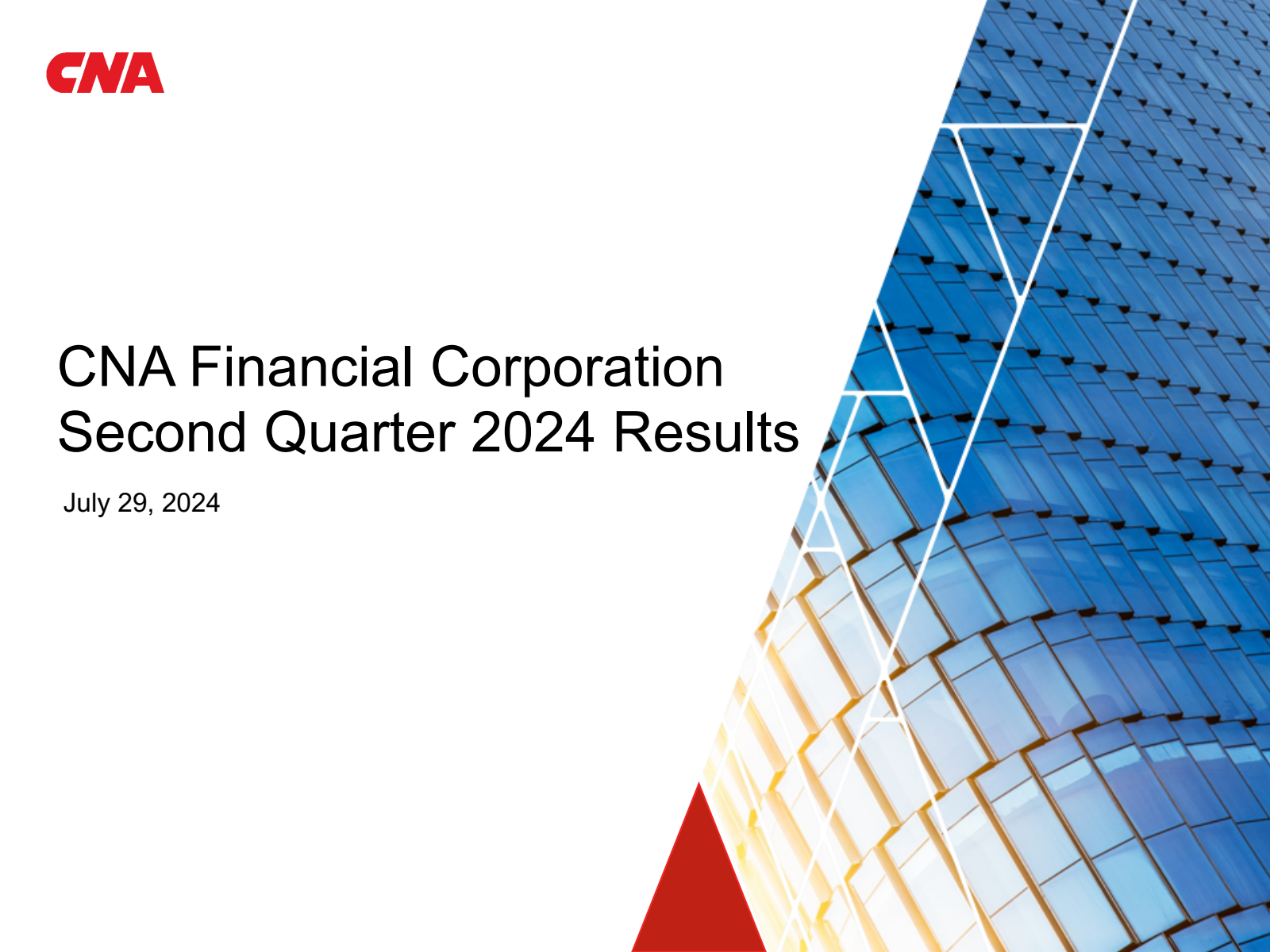 CNA Financial's Q2 2024 Slide Deck