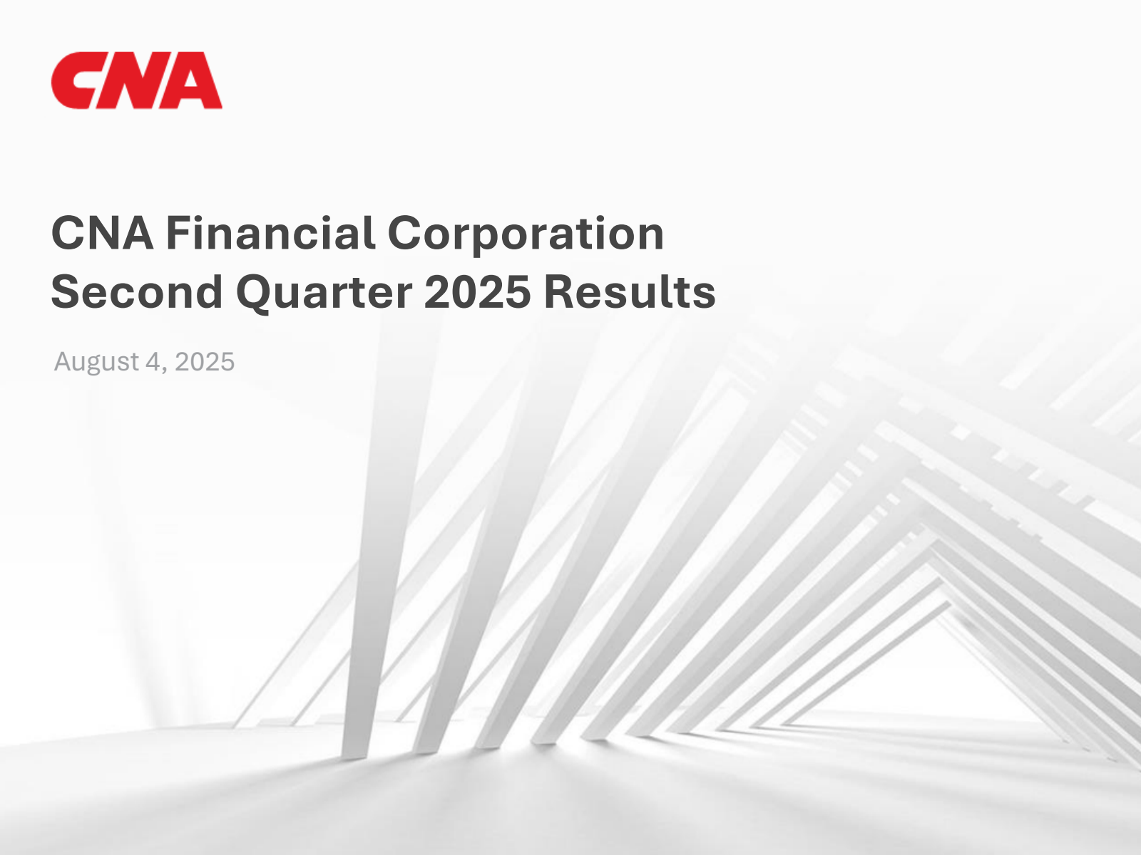 CNA Financial's Q2 2025 Slide Deck