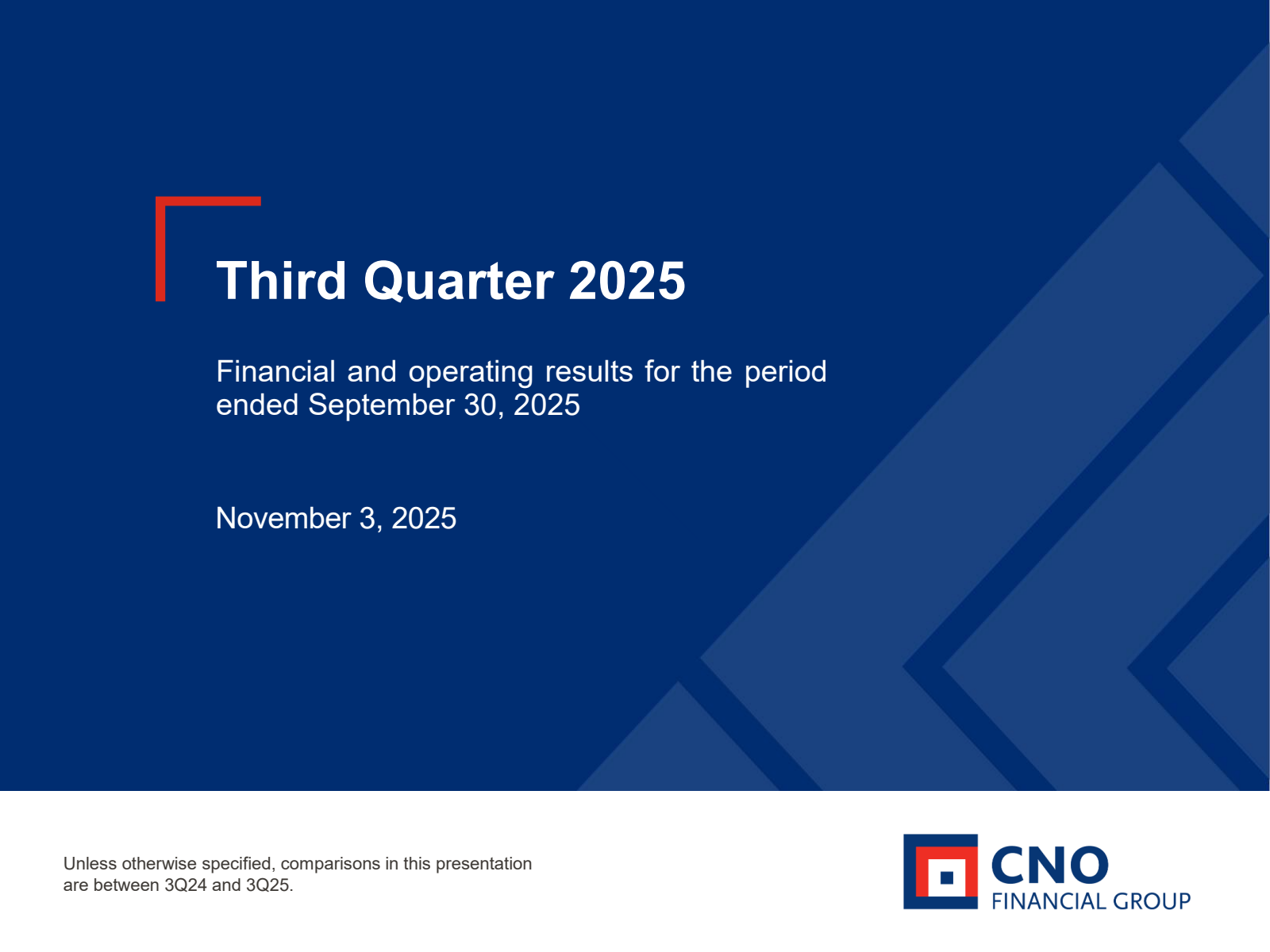 CNO Financial Group's Q3 2025 Slide Deck