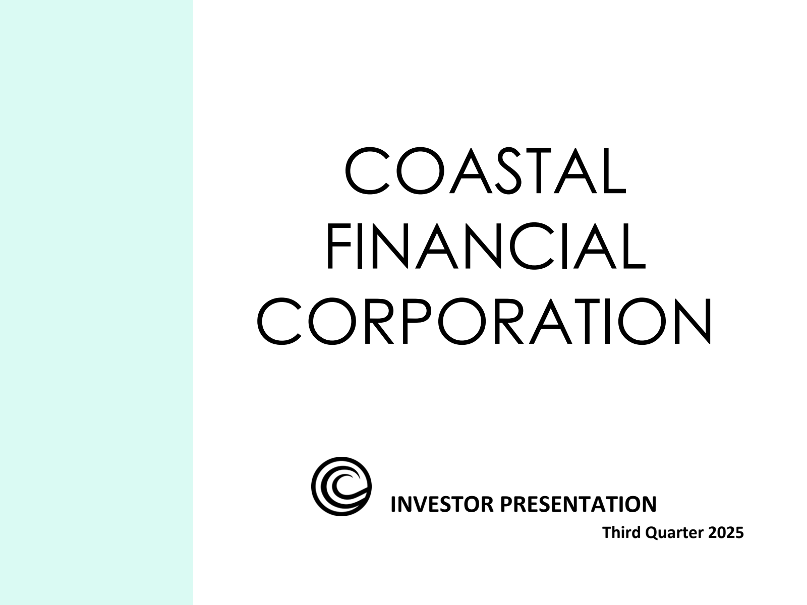 Coastal Financial's Q3 2025 Slide Deck