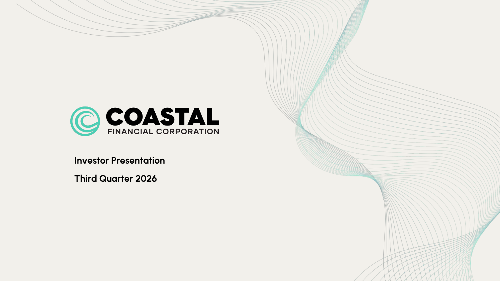 Coastal Financial's Q3 2026 Slide Deck