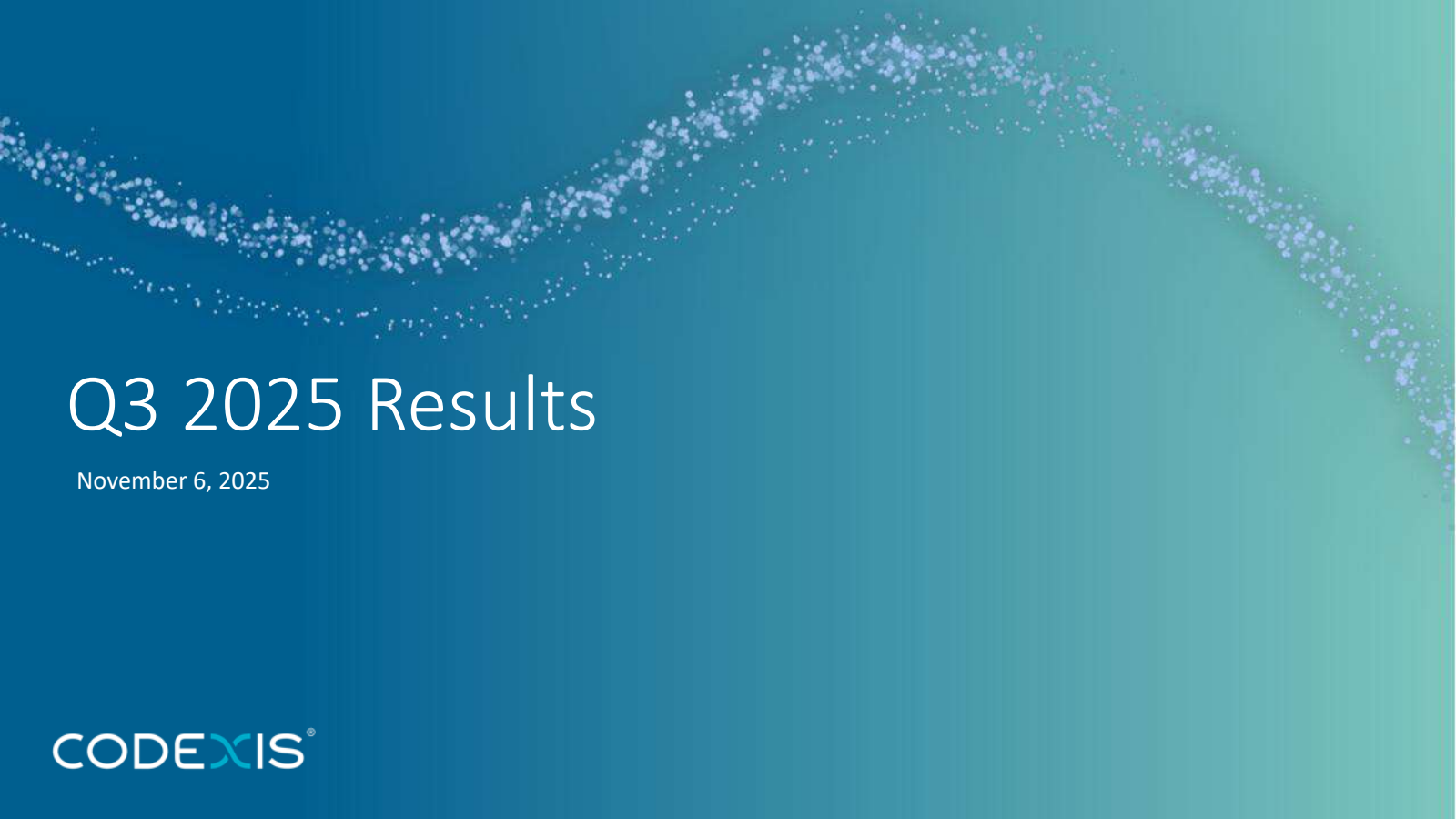 Codexis' Q3 2025 Slide Deck