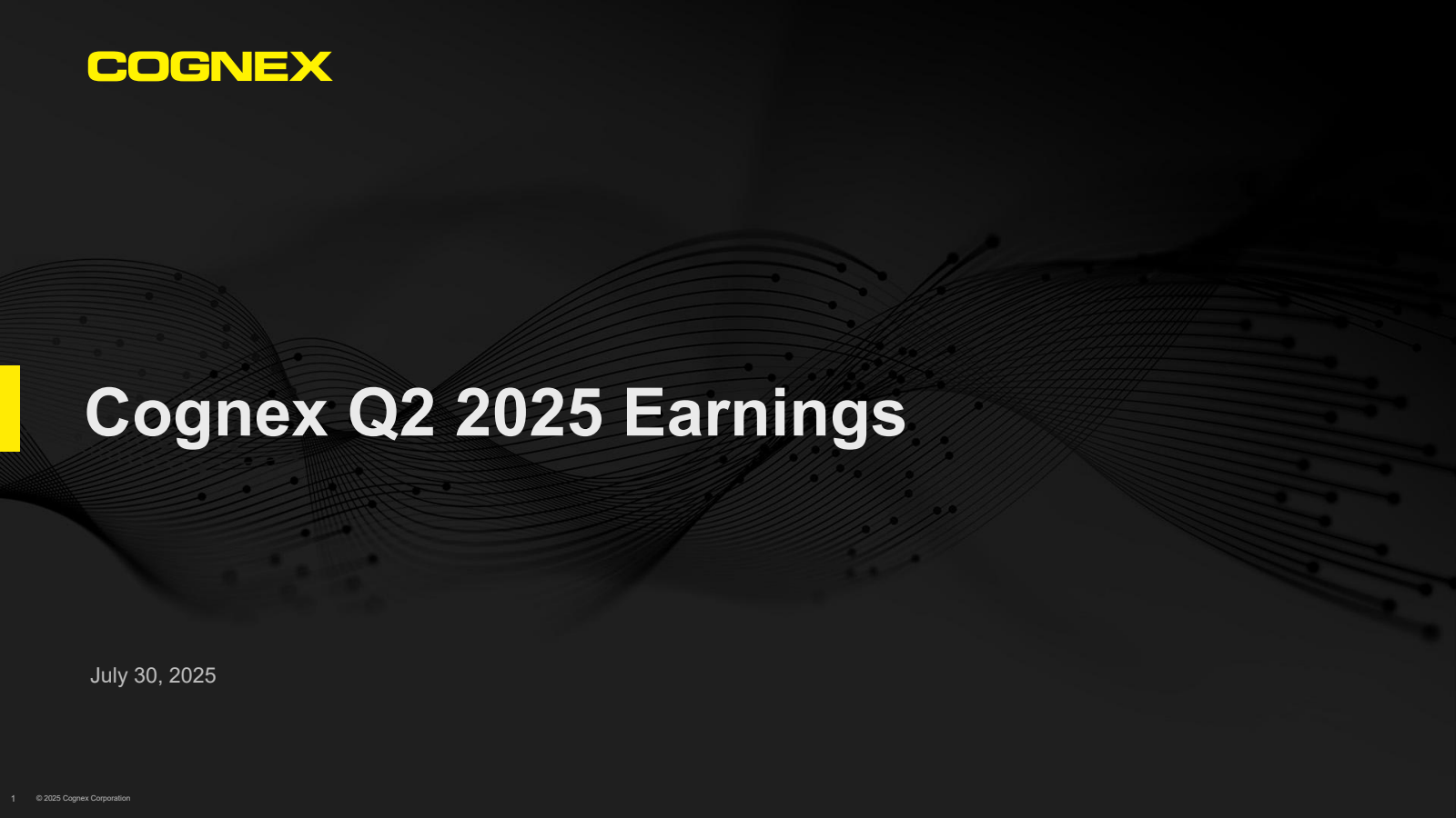 Cognex's Q2 2025 Slide Deck