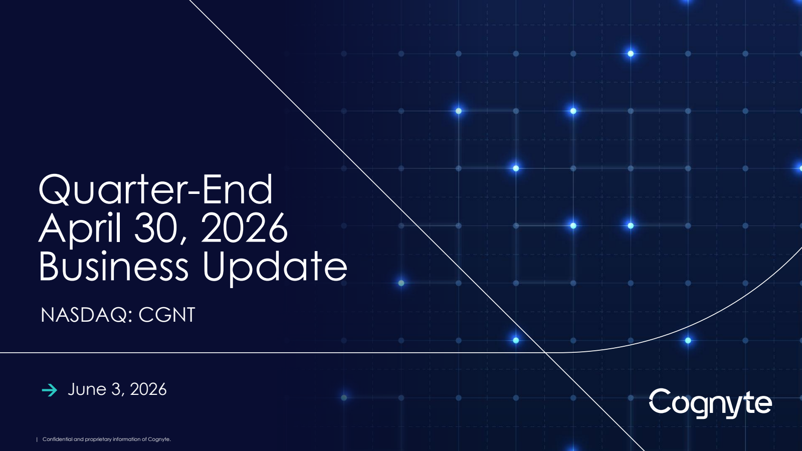 Cognyte Software's Q1 2027 Slide Deck