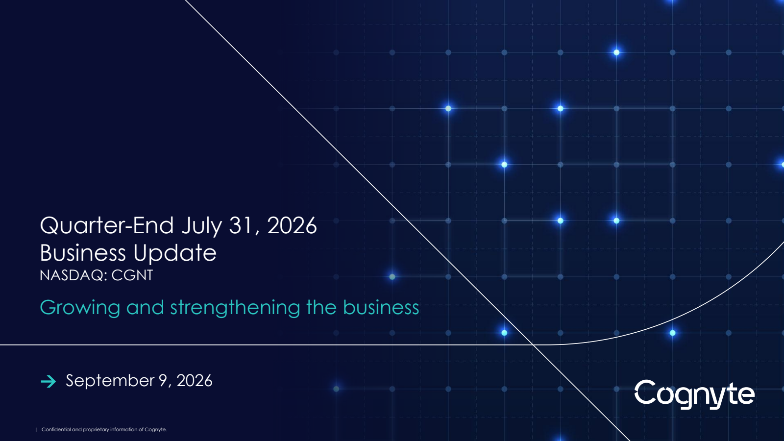 Cognyte Software's Q2 2027 Slide Deck
