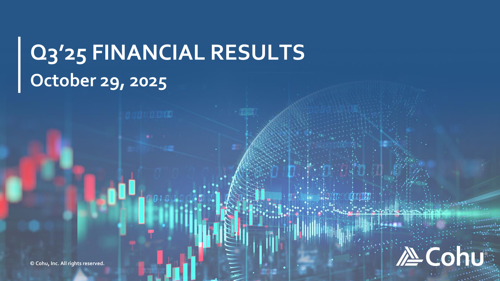 Cohu's Q3 2025 Slide Deck