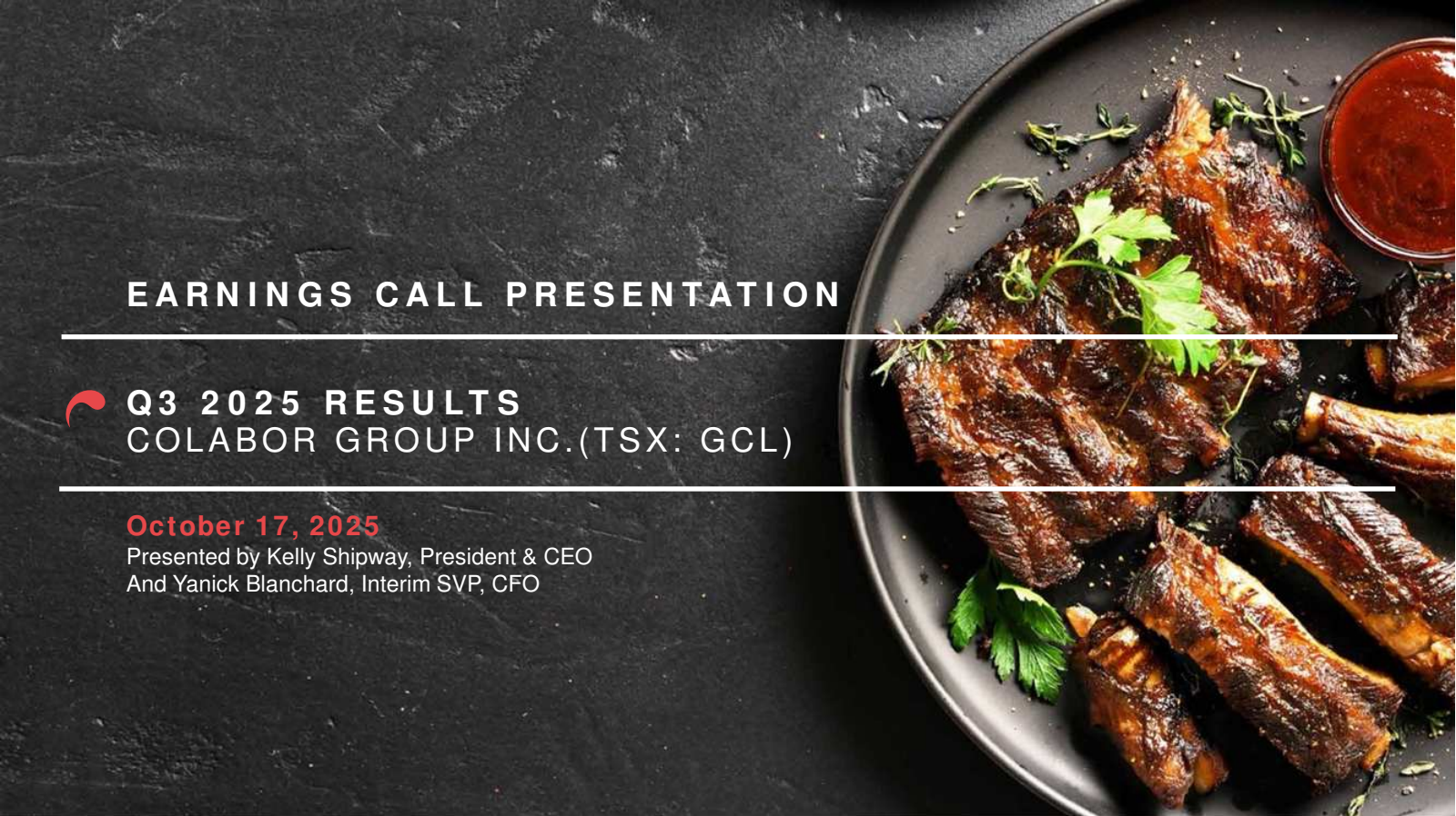Colabor Group's Q3 2025 Slide Deck