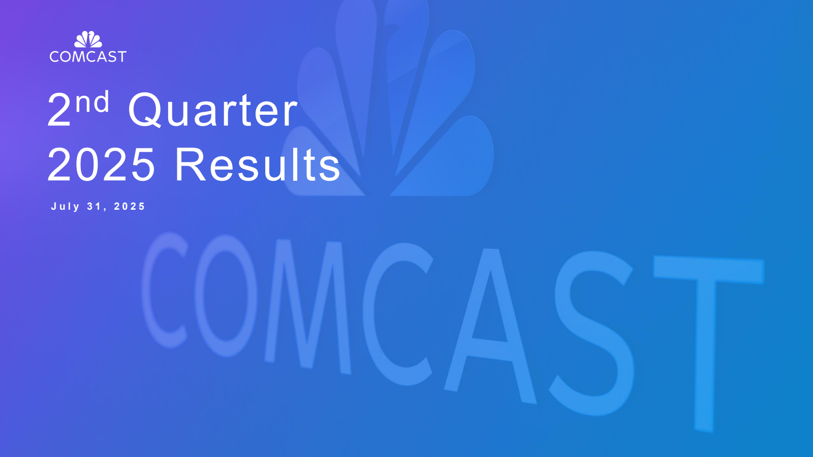 Comcast's Q2 2025 Slide Deck