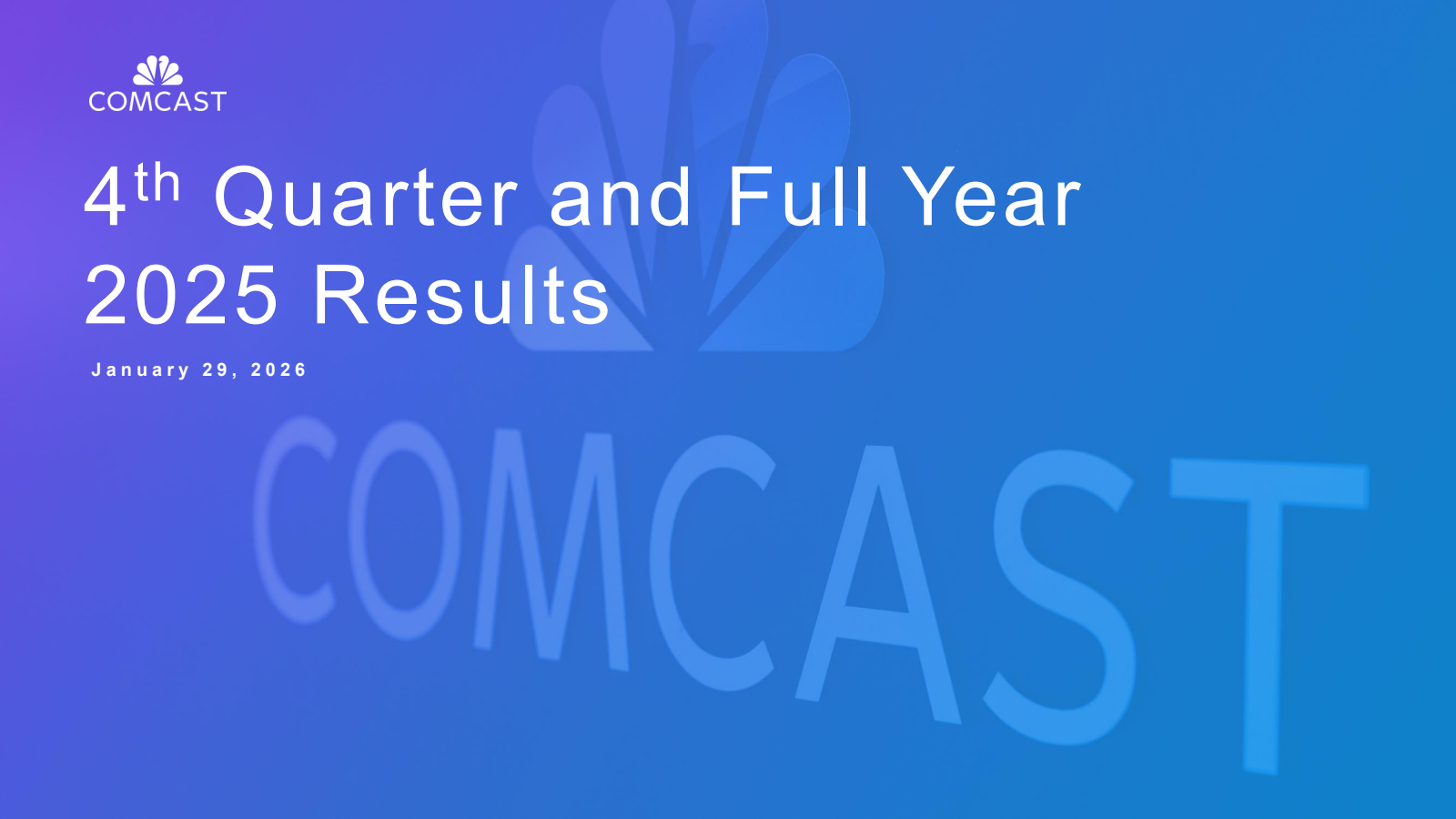 Comcast's Q4 2025 Slide Deck