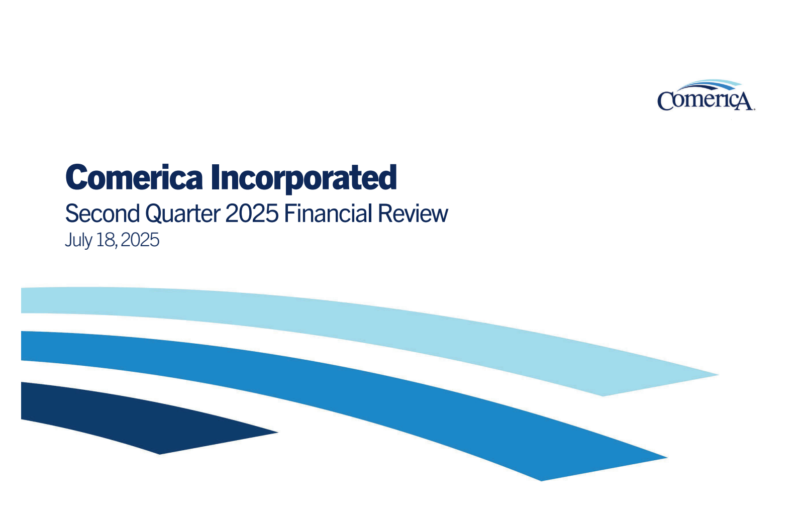 Comerica's Q2 2025 Slide Deck