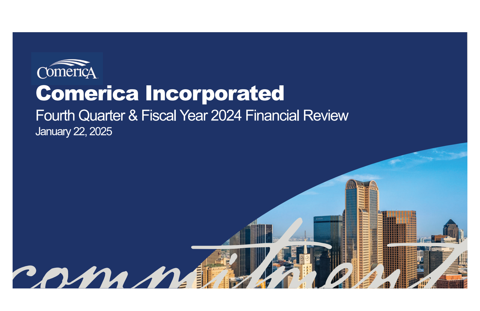 Comerica's Q4 2024 Slide Deck