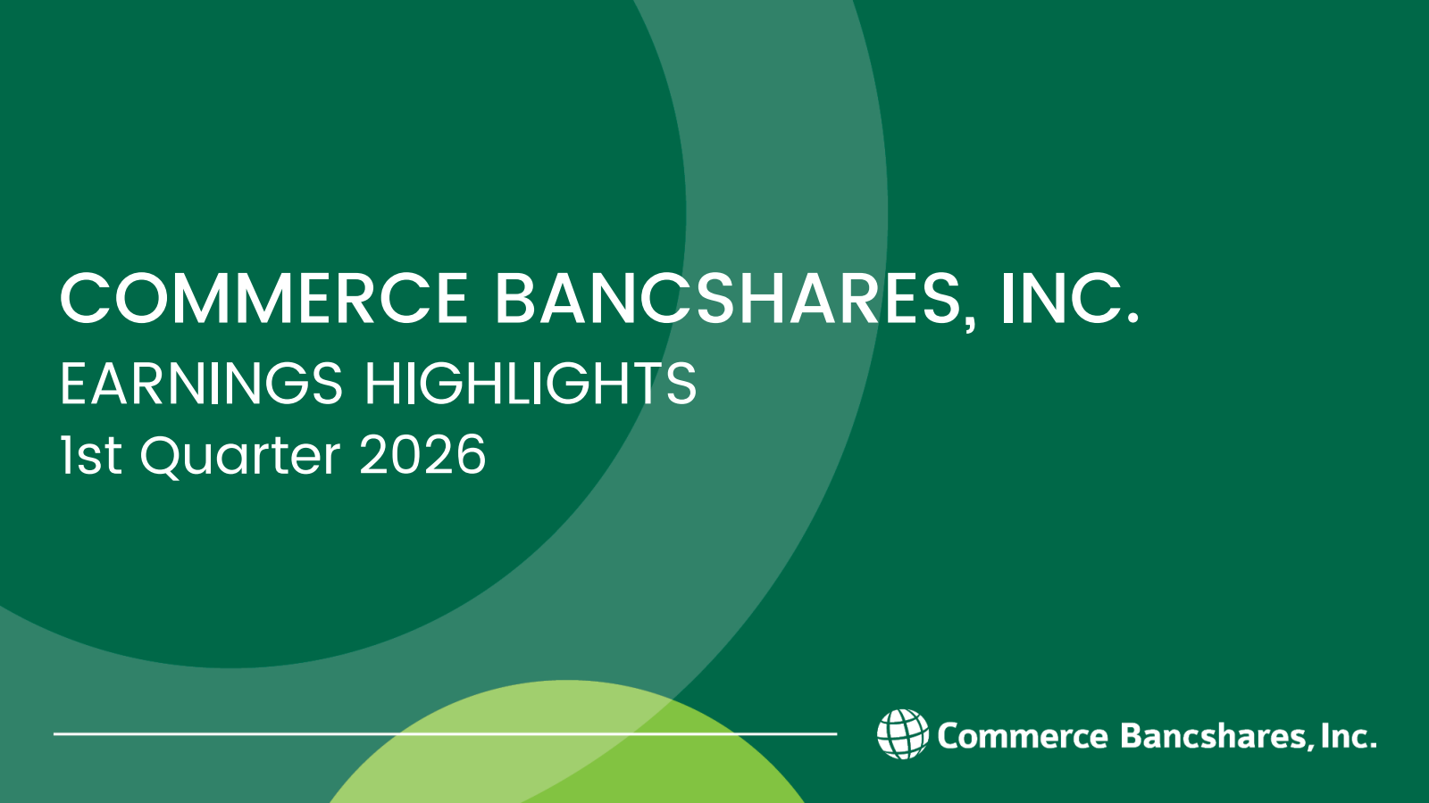 Commerce Bancshares' Q1 2026 Slide Deck