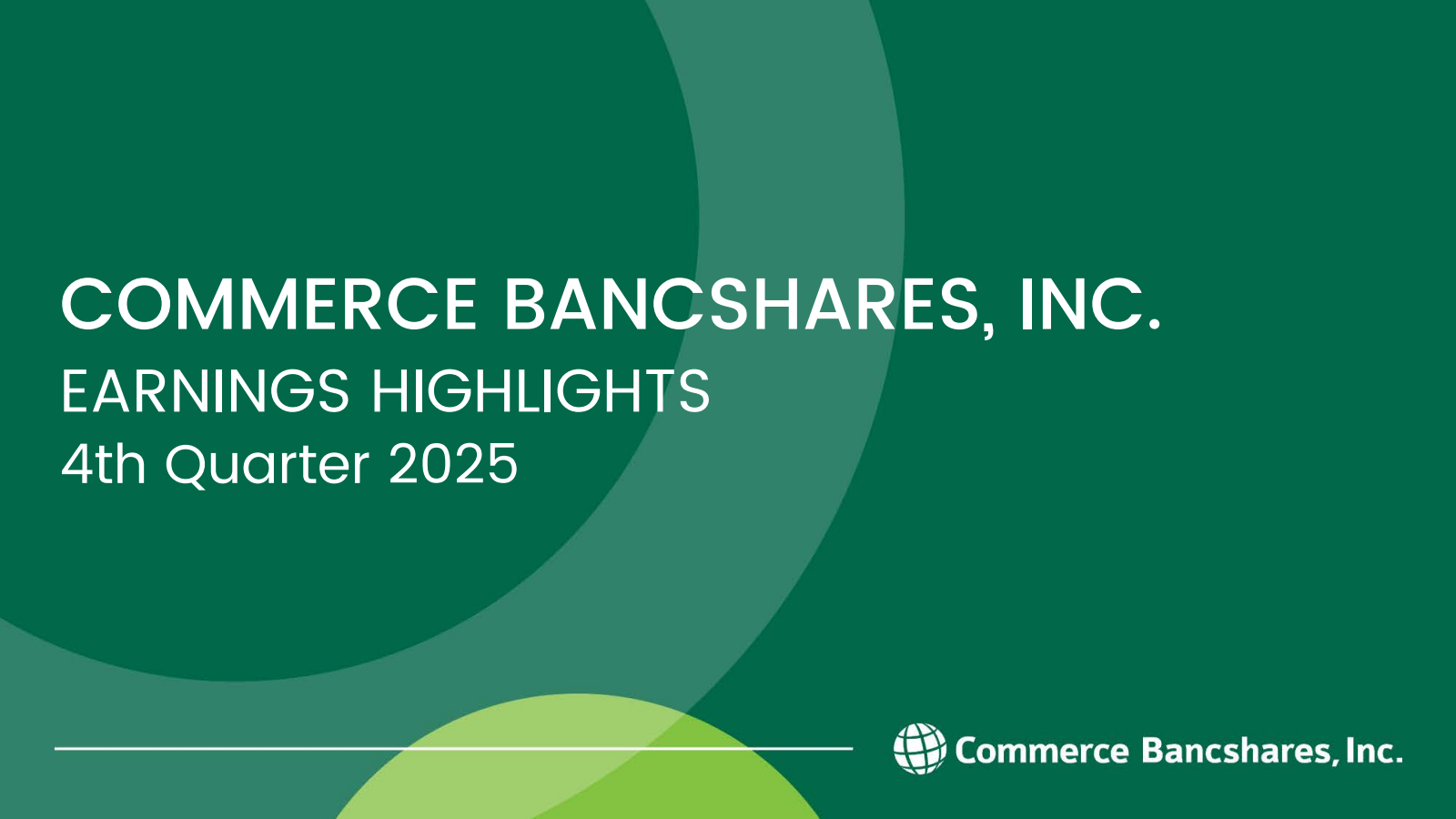 Commerce Bancshares' Q4 2025 Slide Deck