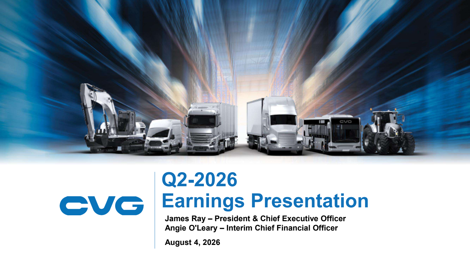 Commercial Vehicle Group's Q2 2026 Slide Deck