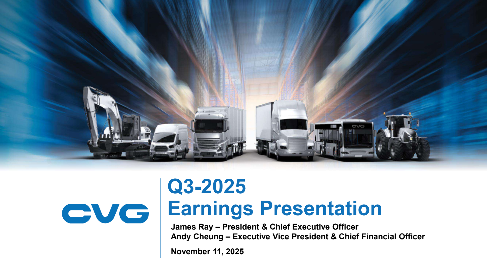 Commercial Vehicle Group's Q3 2025 Slide Deck