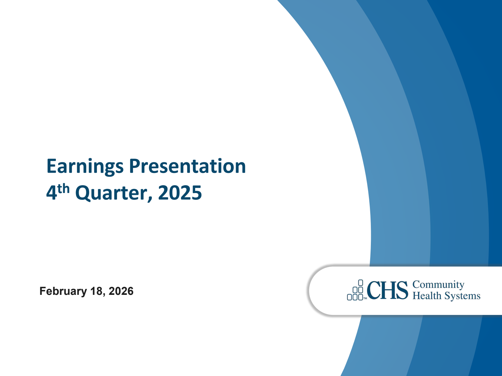 Community Health Systems' Q4 2025 Slide Deck
