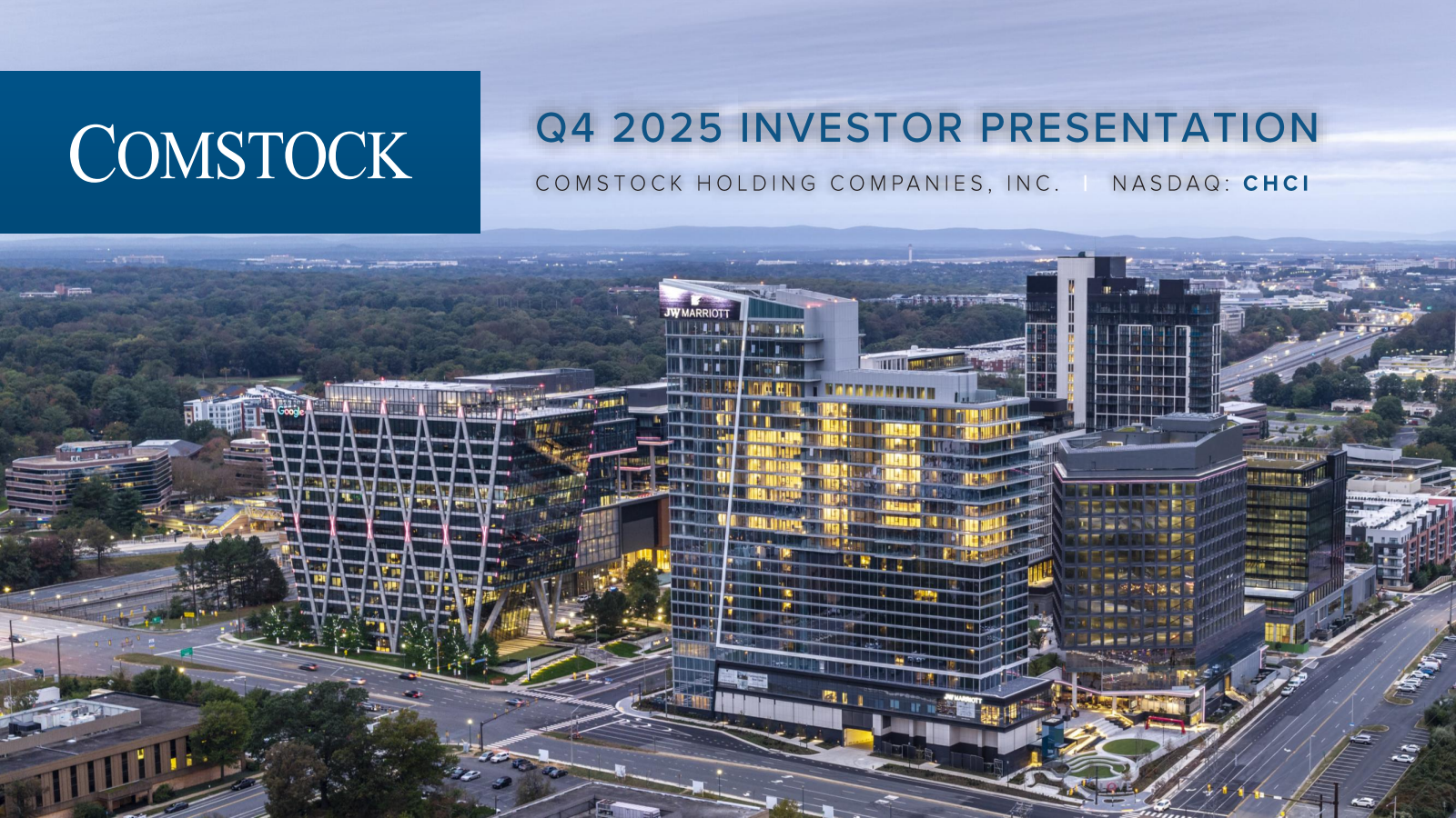 Comstock Holding Companies' Q4 2025 Slide Deck