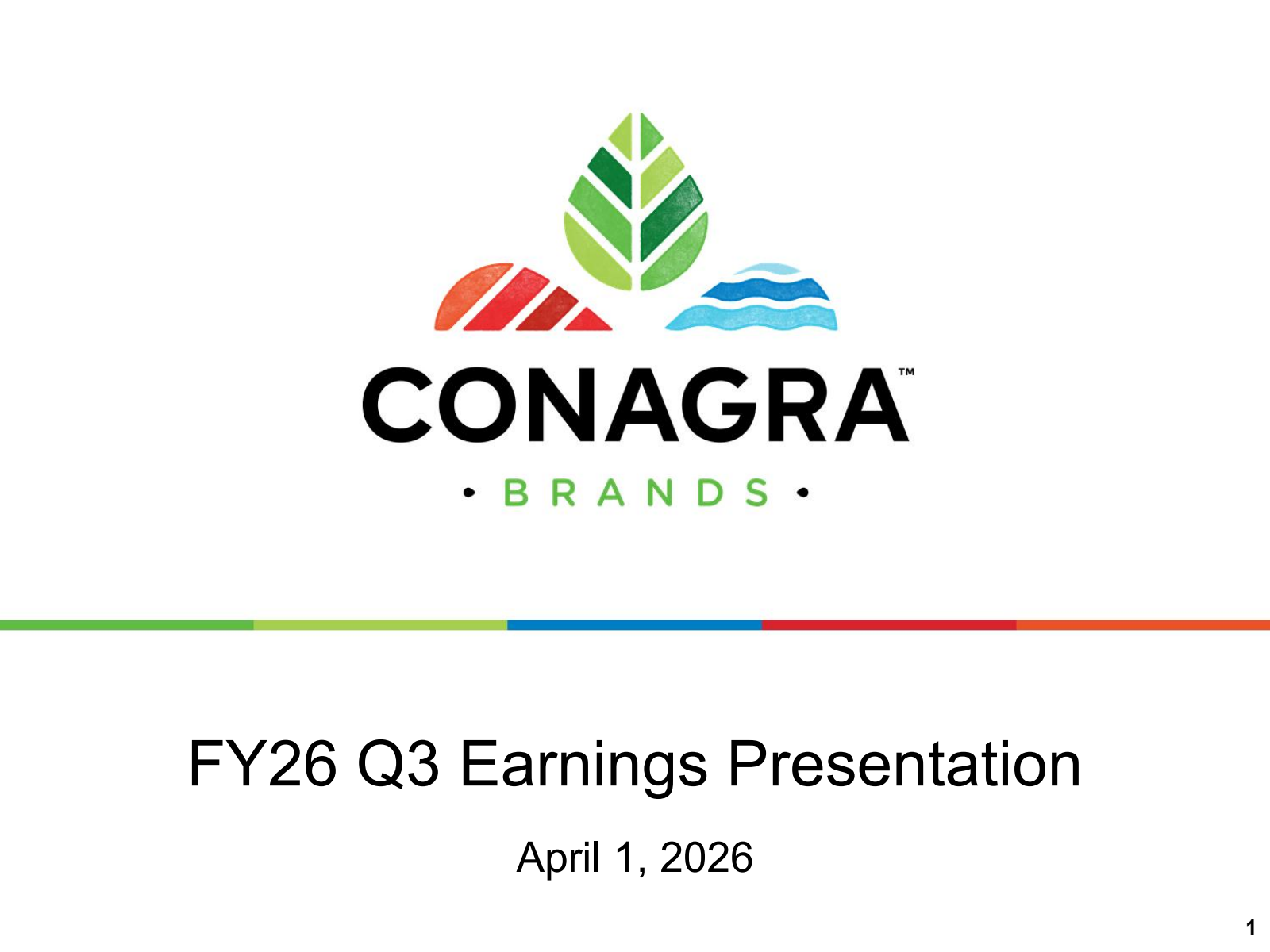 Conagra Brands' Q3 2026 Prepared Remarks Slide Deck