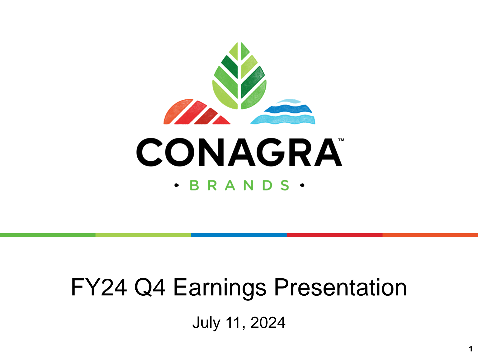 Conagra Brands' Q4 2024 Prepared Remarks Slide Deck
