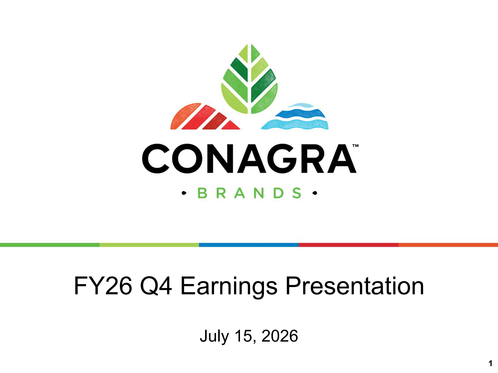 Conagra Brands' Q4 2026 Prepared Remarks Slide Deck