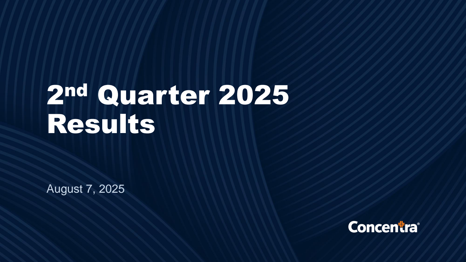 Concentra Group Holdings Parent's Q2 2025 Slide Deck