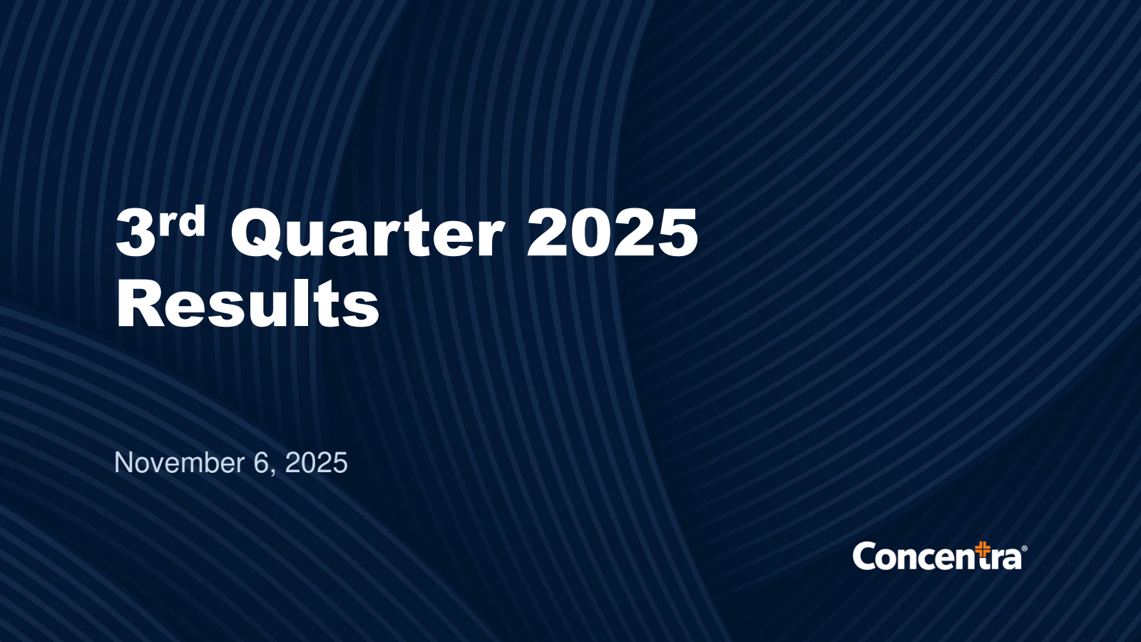 Concentra Group Holdings Parent's Q3 2025 Slide Deck