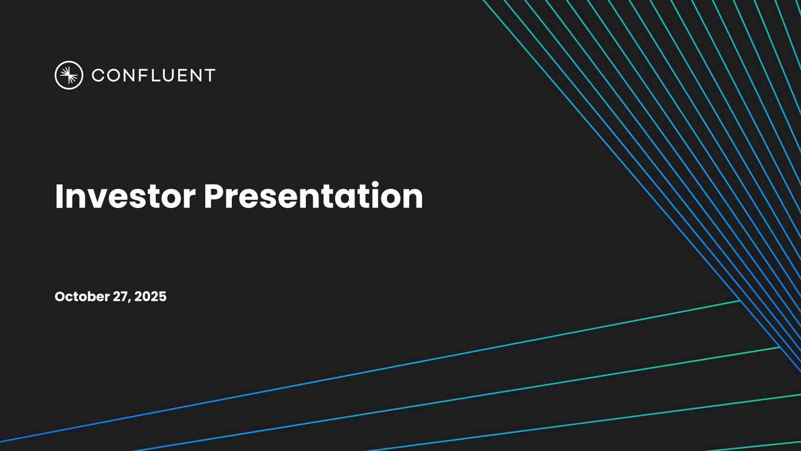 Confluent's Q3 2025 Slide Deck