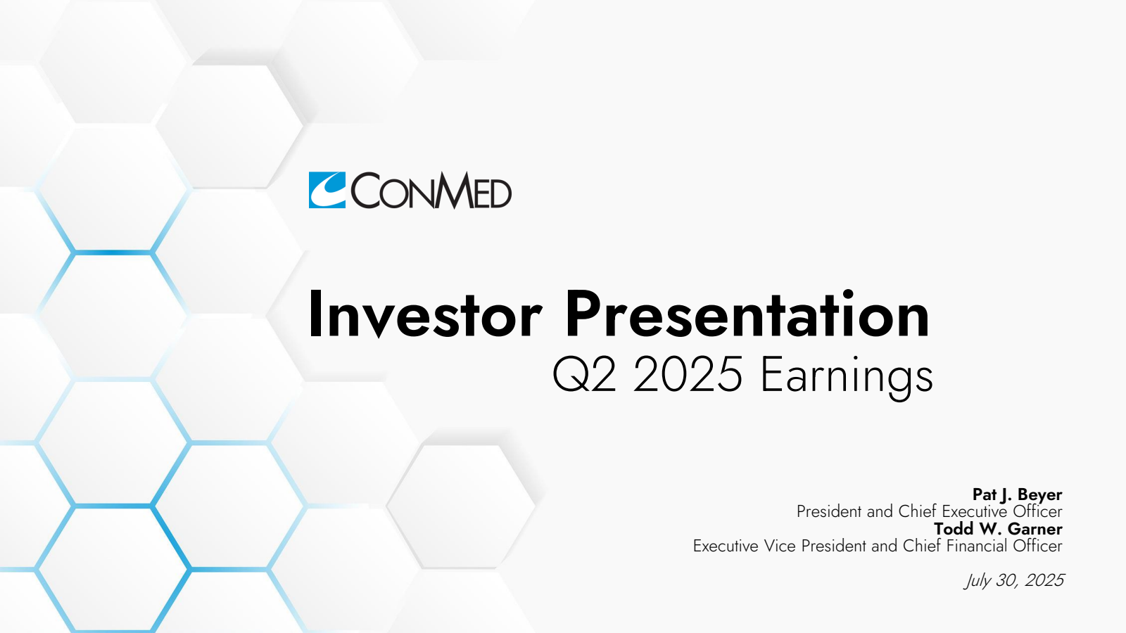 CONMED's Q2 2025 Slide Deck