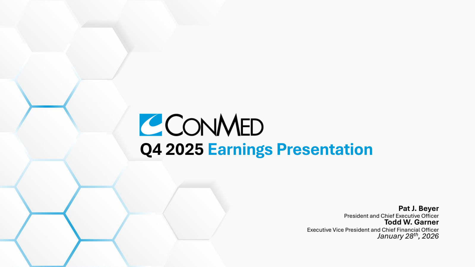 CONMED's Q4 2025 Slide Deck