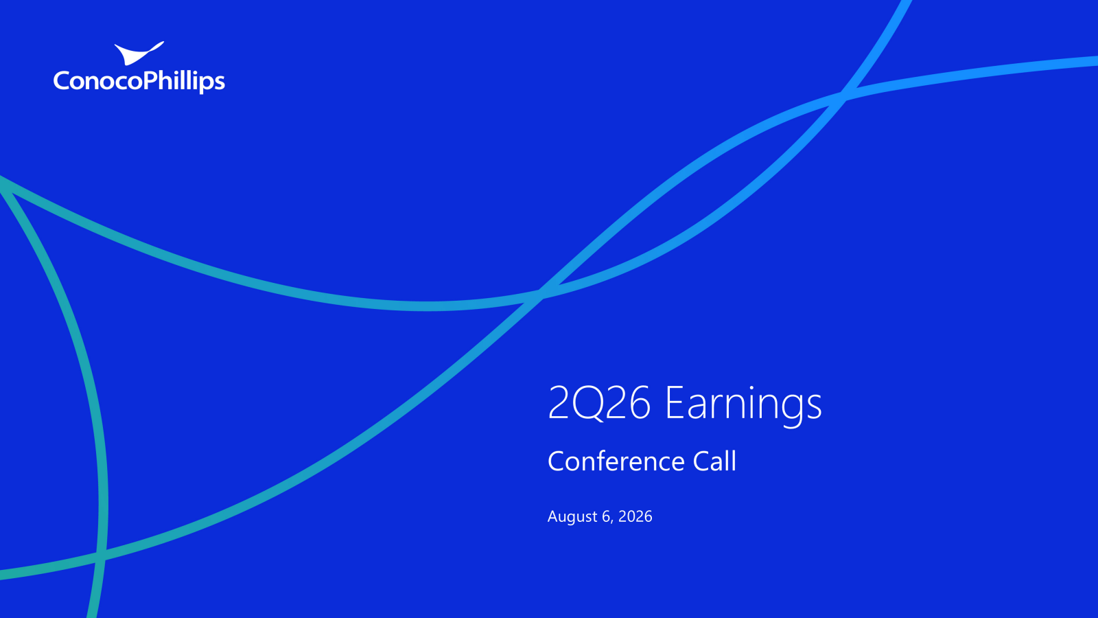 ConocoPhillips' Q2 2026 Slide Deck