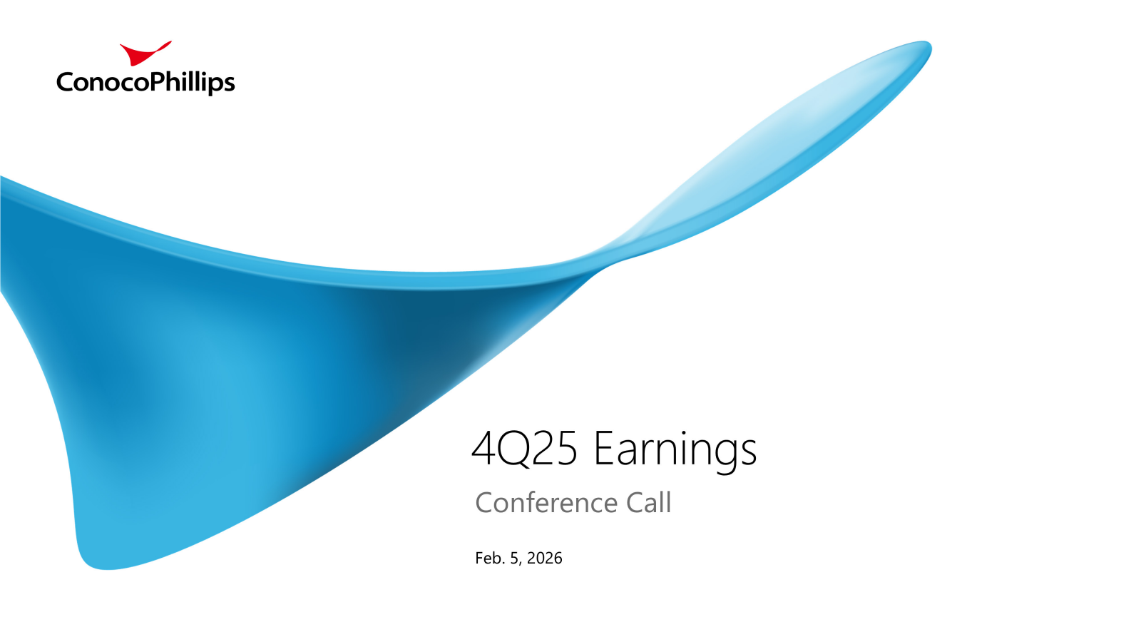 ConocoPhillips' Q4 2025 Slide Deck