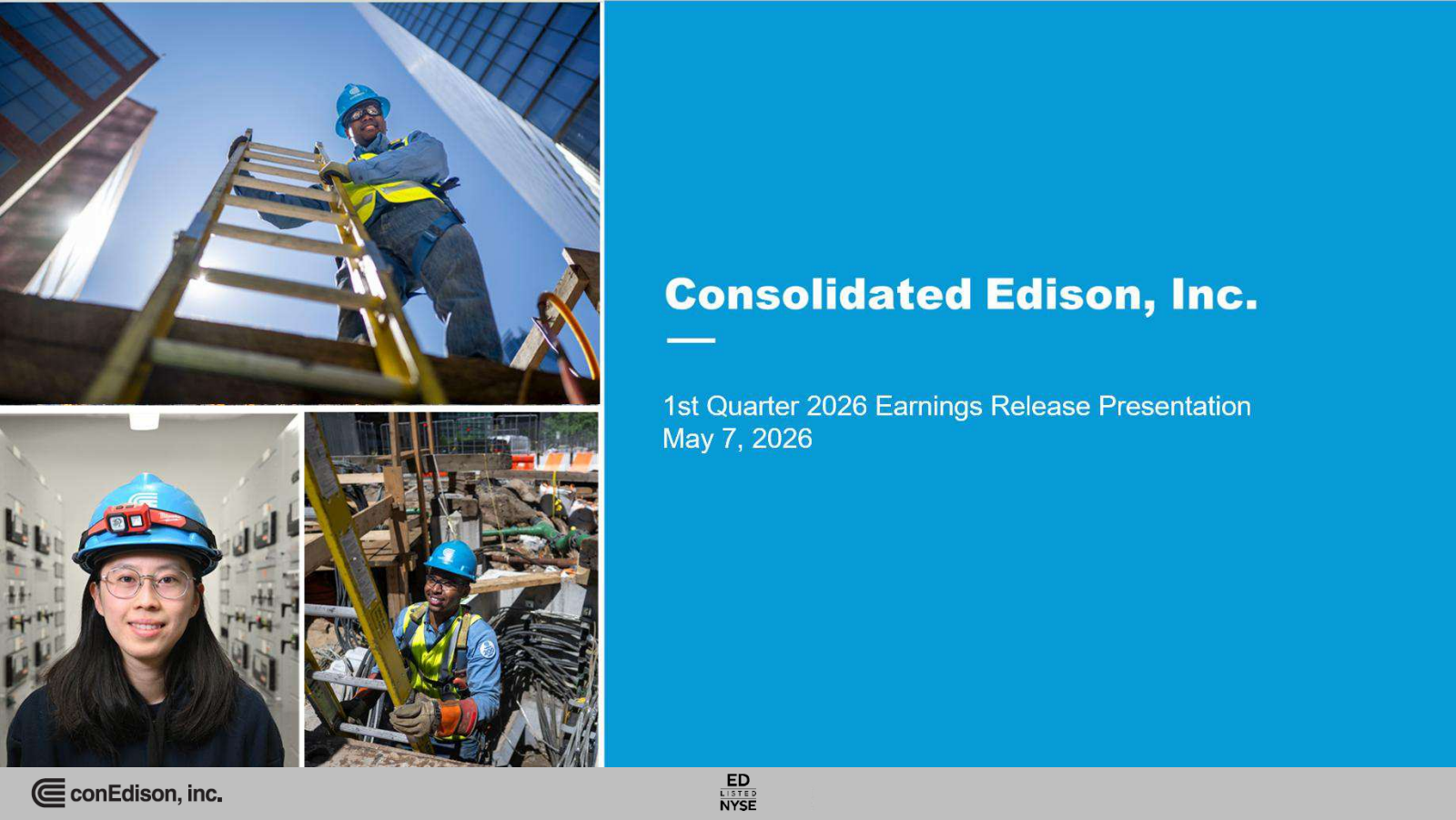 Consolidated Edison's Q1 2026 Slide Deck
