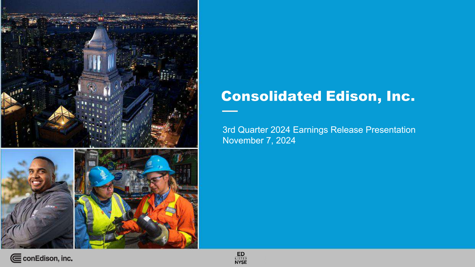 Consolidated Edison's Q3 2024 Slide Deck