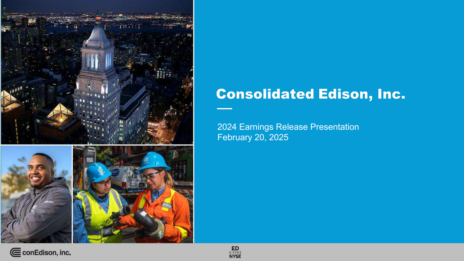 Consolidated Edison's Q4 2024 Slide Deck