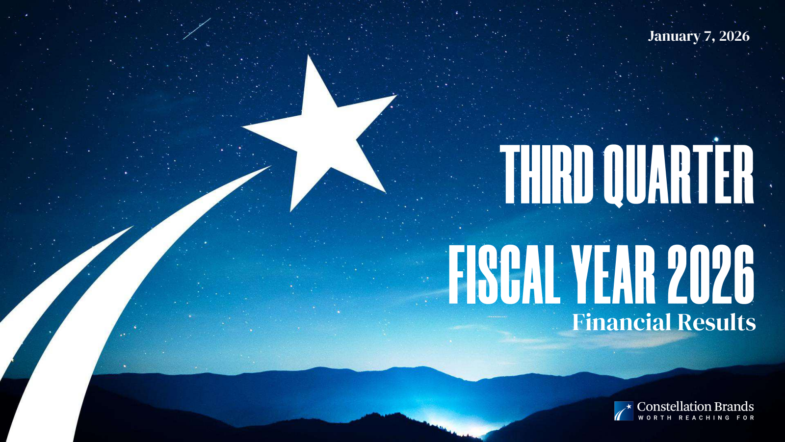 Constellation Brands' Q3 2026 Slide Deck