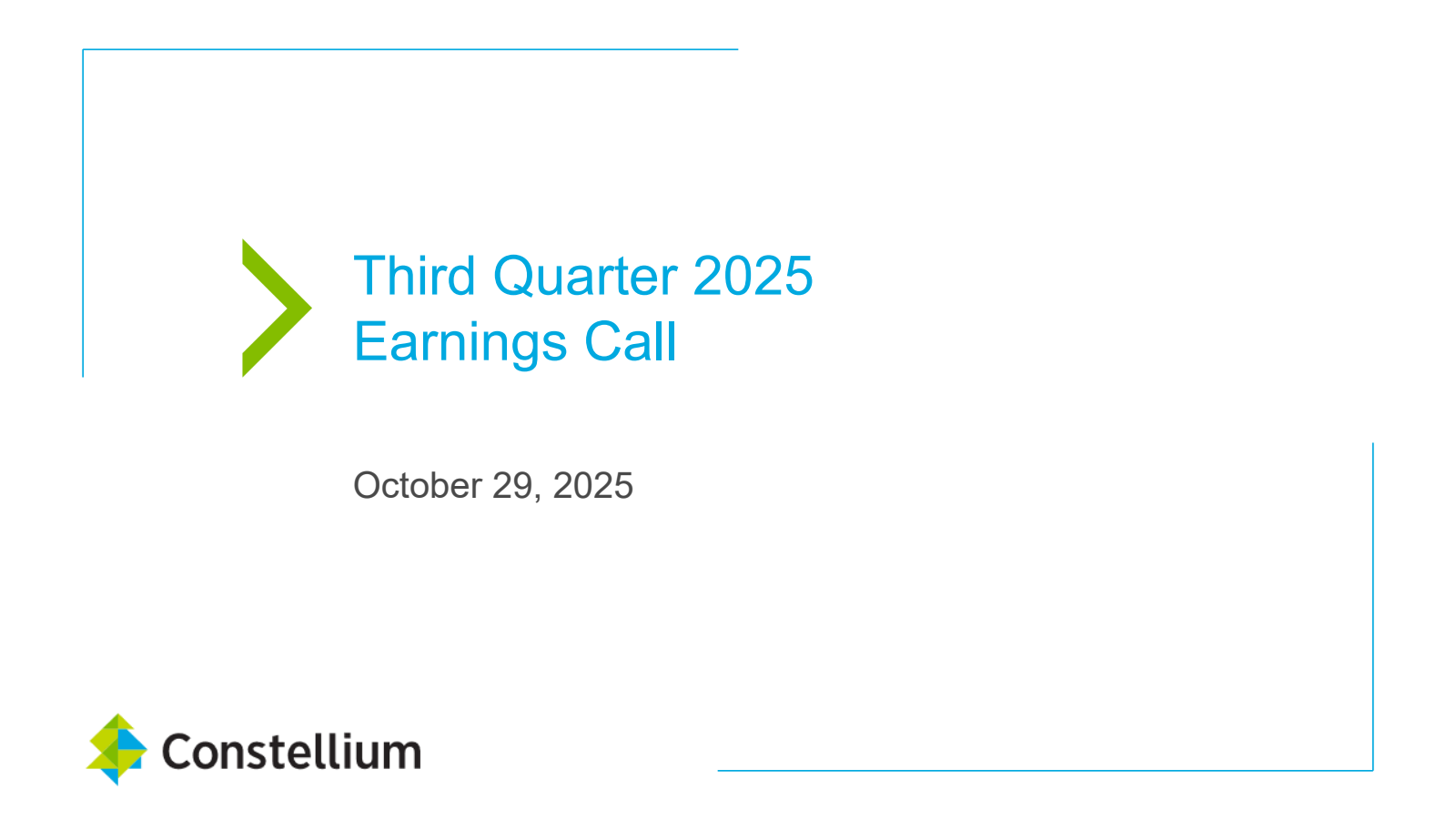 Constellium's Q3 2025 Slide Deck