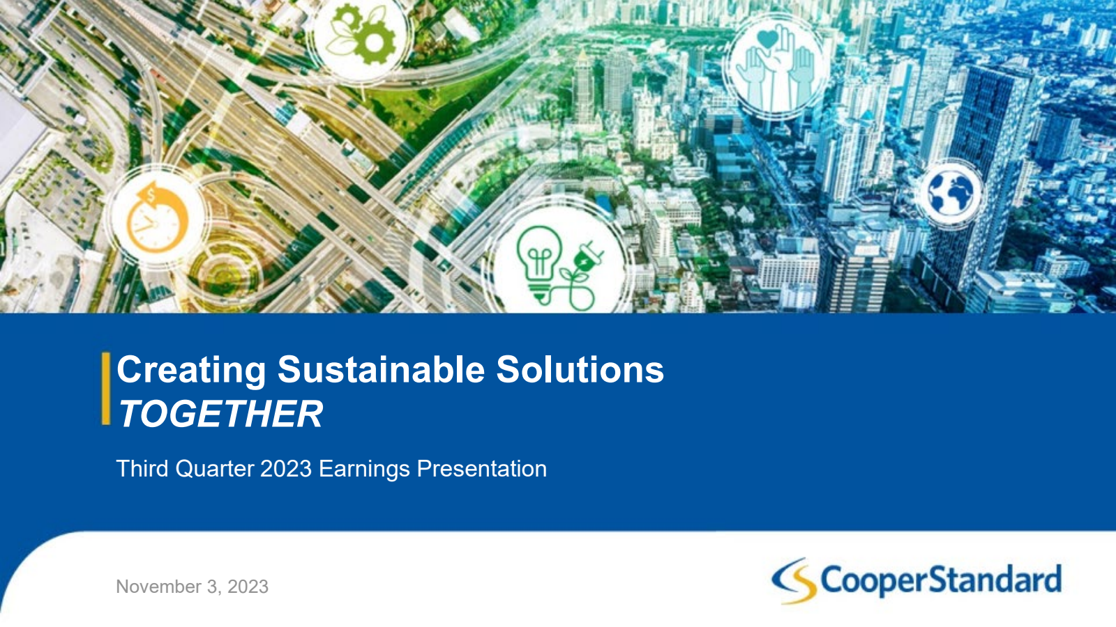 Cooper-Standard's Q3 2023 Slide Deck