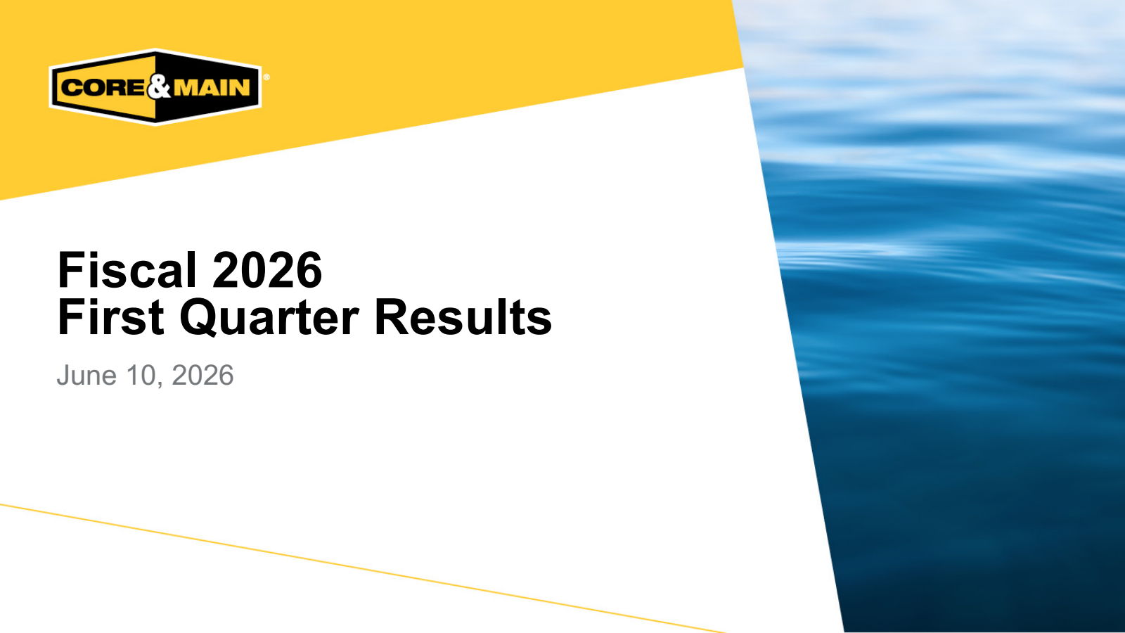 Core & Main's Q1 2027 Slide Deck
