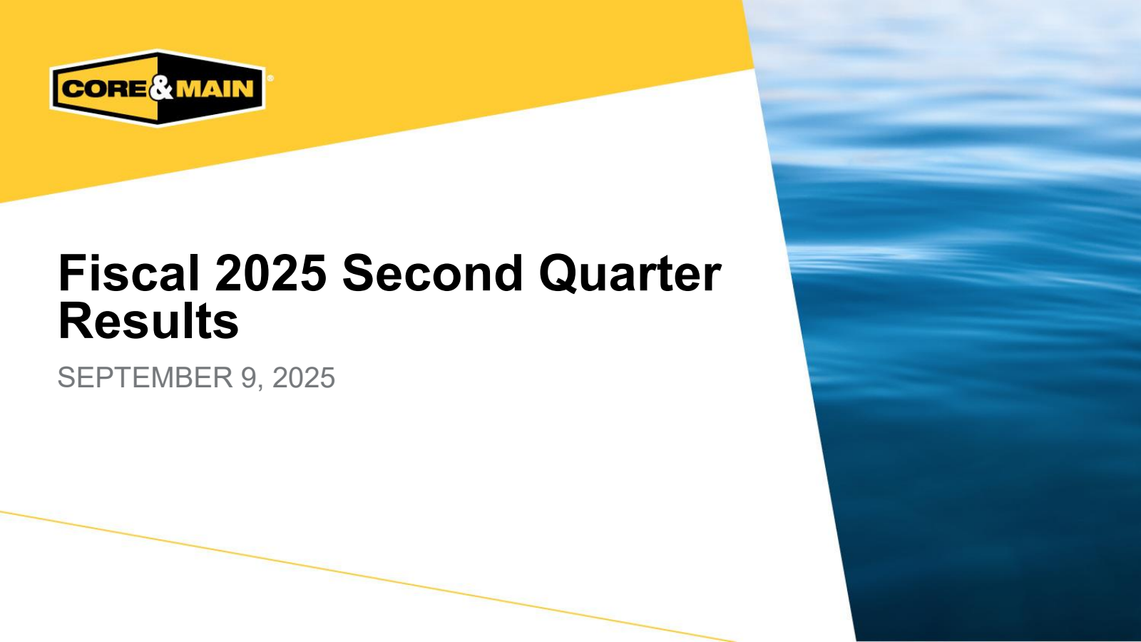 Core & Main's Q2 2026 Slide Deck