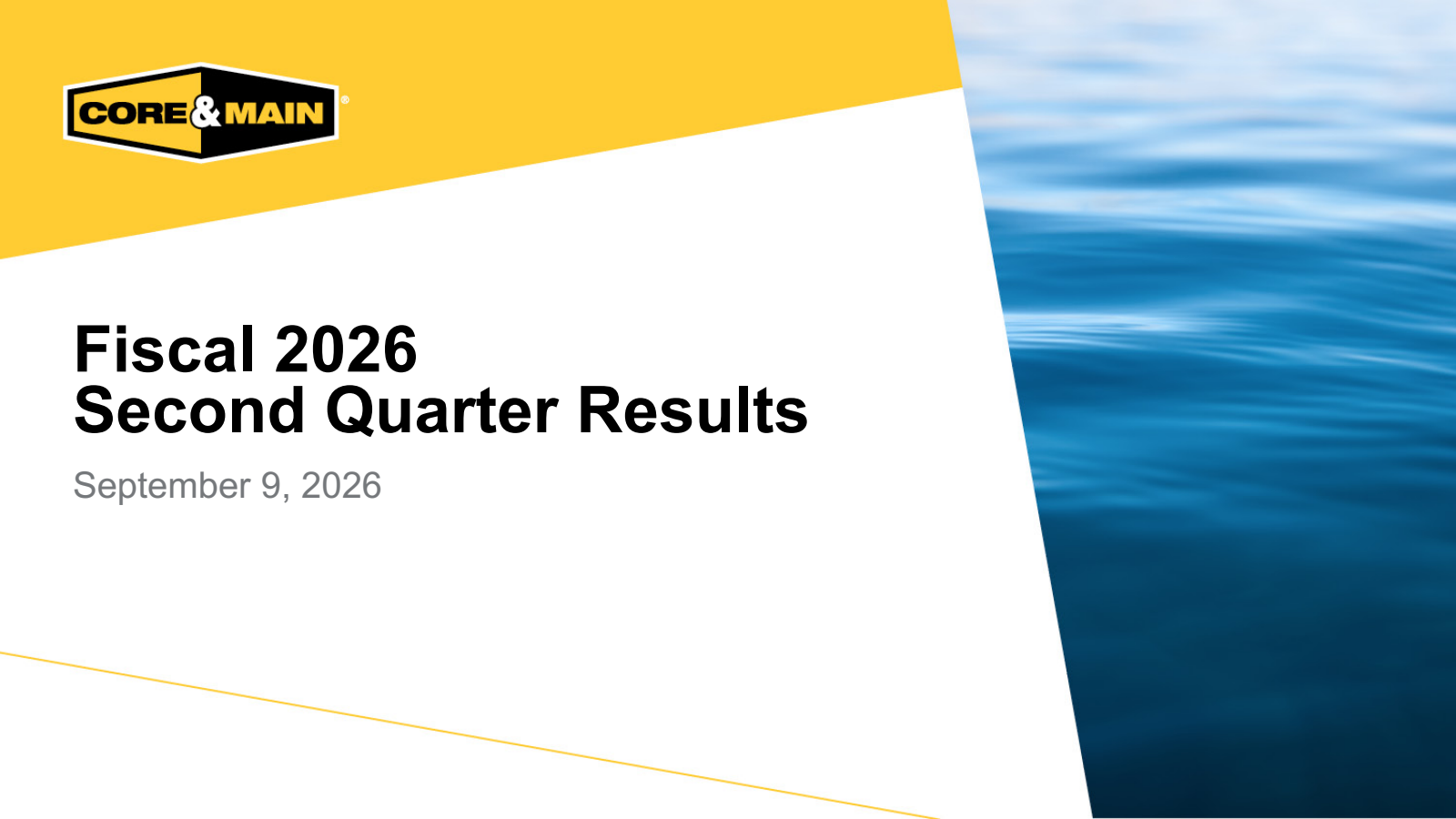 Core & Main's Q2 2027 Slide Deck