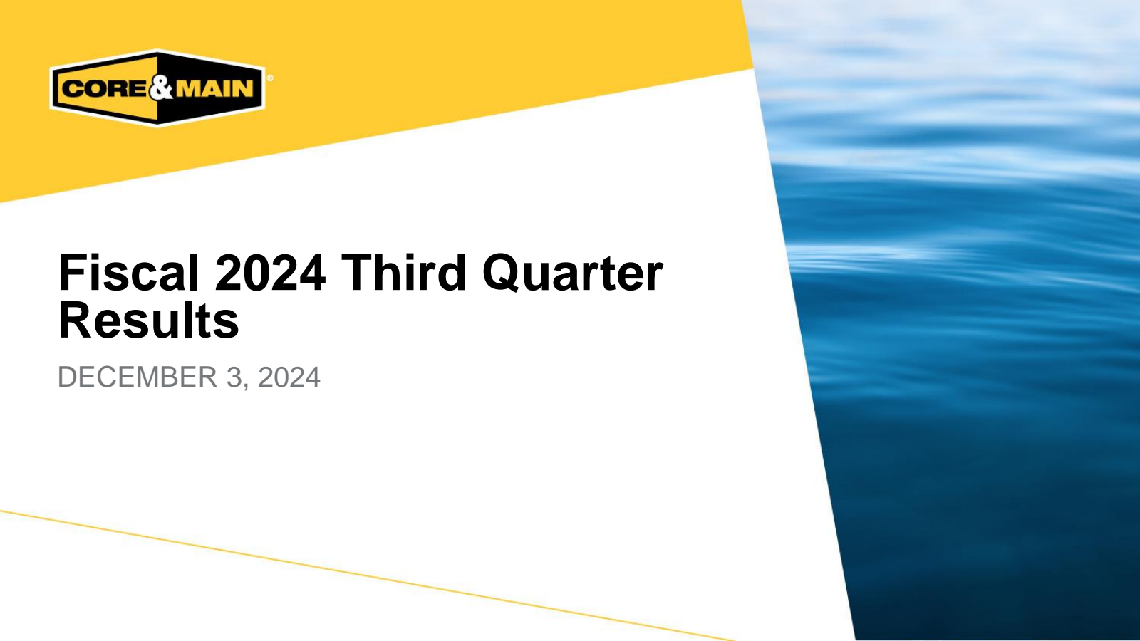 Core & Main's Q3 2025 Slide Deck