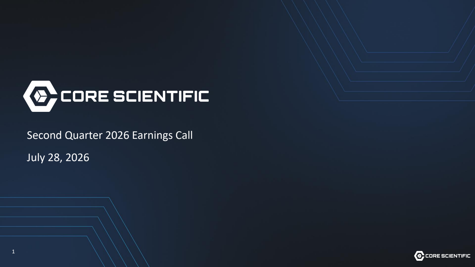 Core Scientific's Q2 2026 Slide Deck