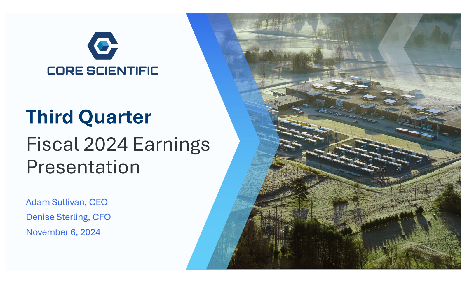 Core Scientific's Q3 2025 Slide Deck