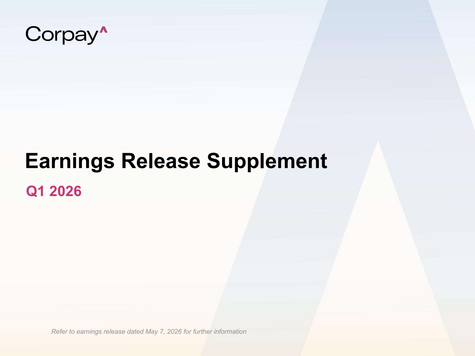 Corpay's Q1 2026 Slide Deck