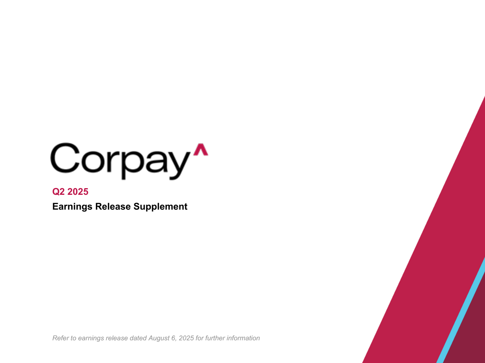 Corpay's Q2 2025 Slide Deck